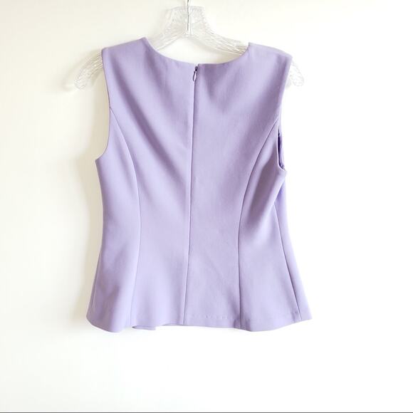 Diane Von Furstenberg Lilac Mallorie Peplum Top - Picture 5 of 8